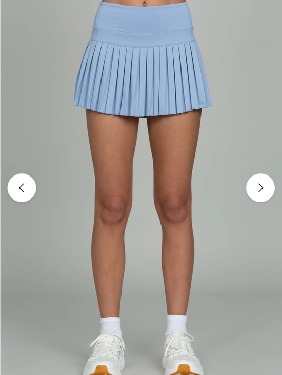 Goldhinge Dresses & Skirts - Light Blue Pleated Mini Skirt